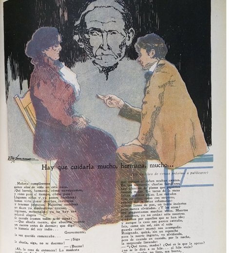 Ilustración poesía E. Carriego